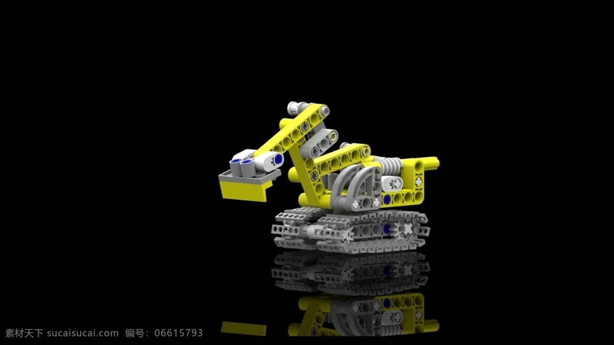 minidigger 樂高 sldprt 黑色
