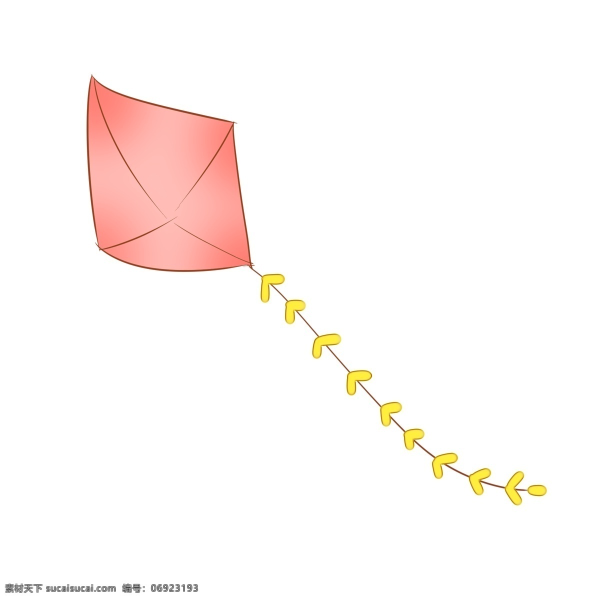 天空 中 飛 風(fēng)箏 插畫 紅色風(fēng)箏 黃色 蝴蝶結(jié) 裝飾 黃色蝴蝶結(jié) 線 一個(gè)風(fēng)箏