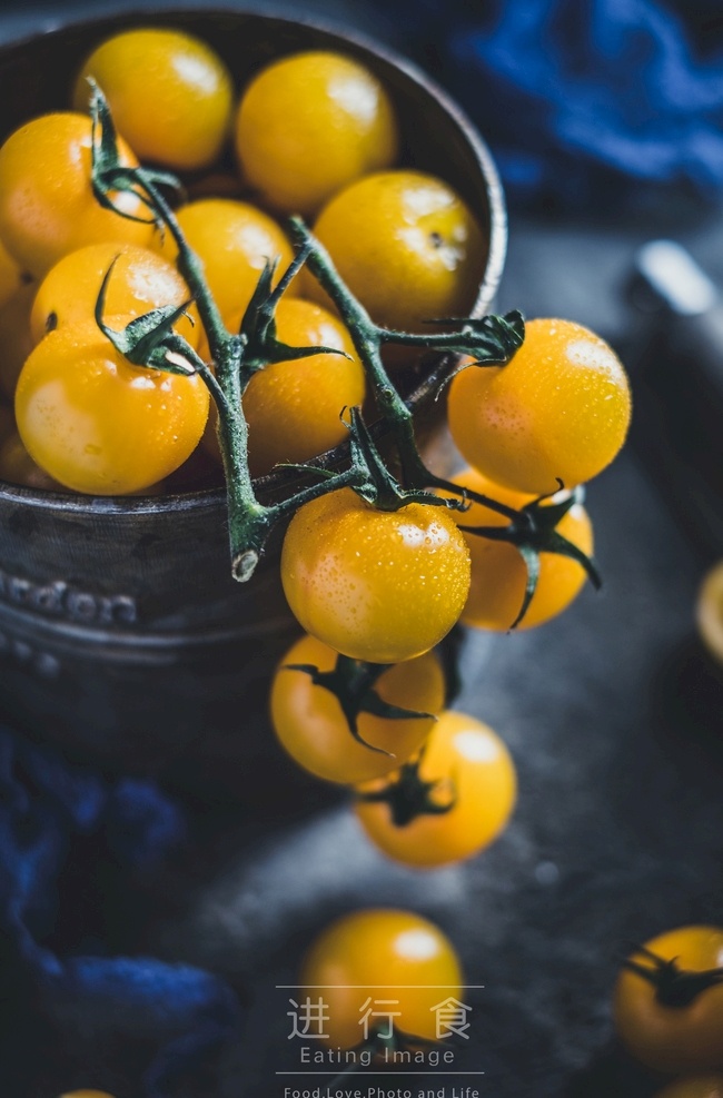 黄色小番茄 黄色圣女果 番茄 圣女果 黄色番茄 樱桃番茄 西红柿 黄色西红柿 水果