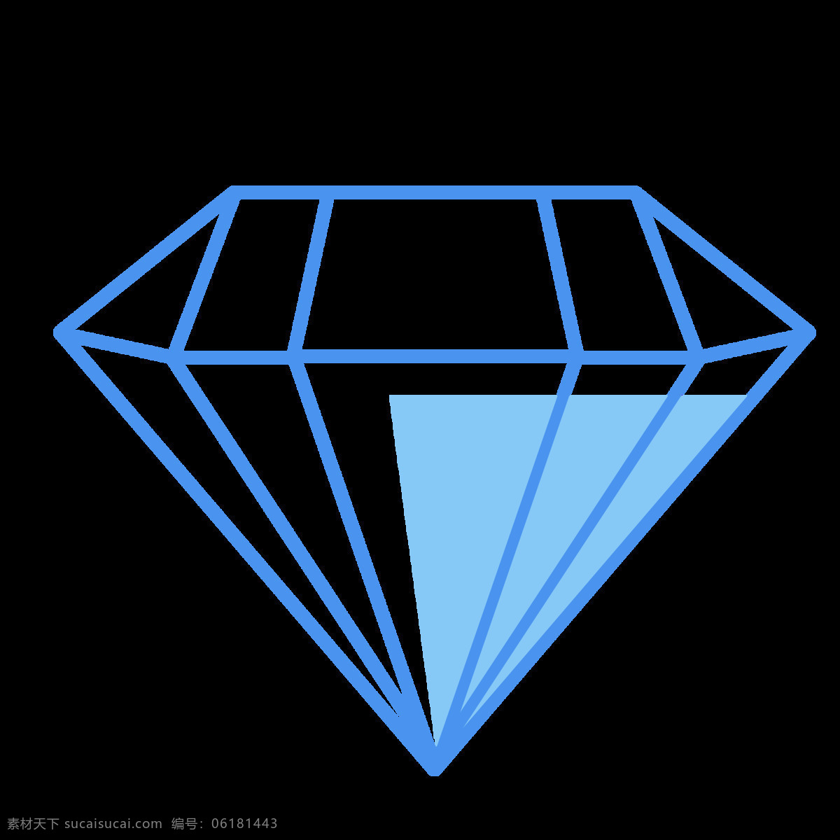 手绘 钻石 宝石 水晶 珠宝 免 扣 卡通 钻石标志 首饰 海报 透明 免抠素材 分层