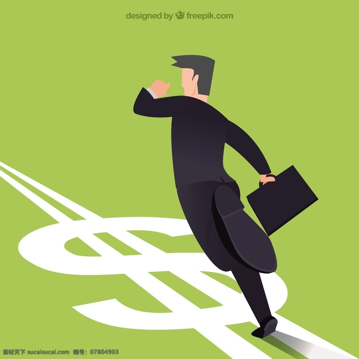 商人 賺錢 方向 商業(yè) 金錢 卡通 跑步 成功 企業(yè)家 概念 利潤 綠色