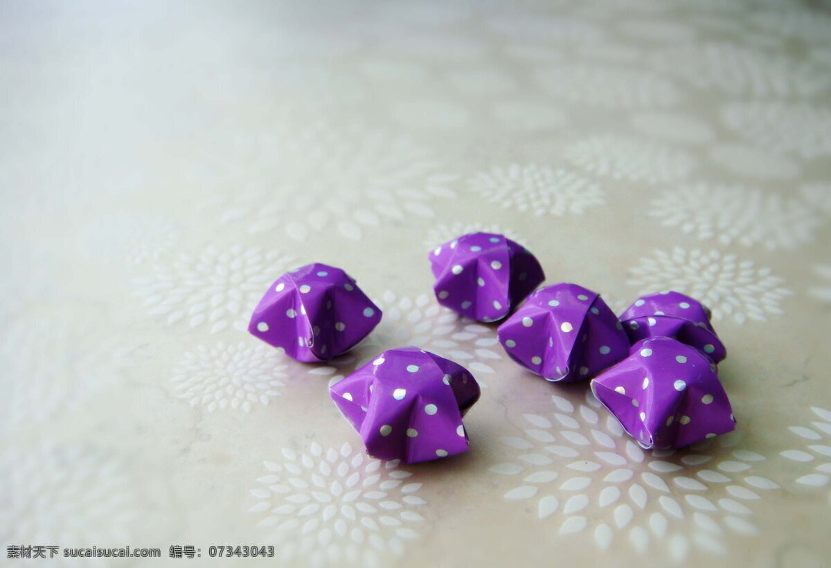 幸运星 五角星 紫色 手工折纸 手工制作 折纸