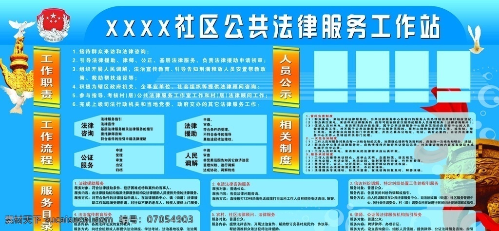 图示版 展板 司法展板 社区司法展板 工作流程 展板模板