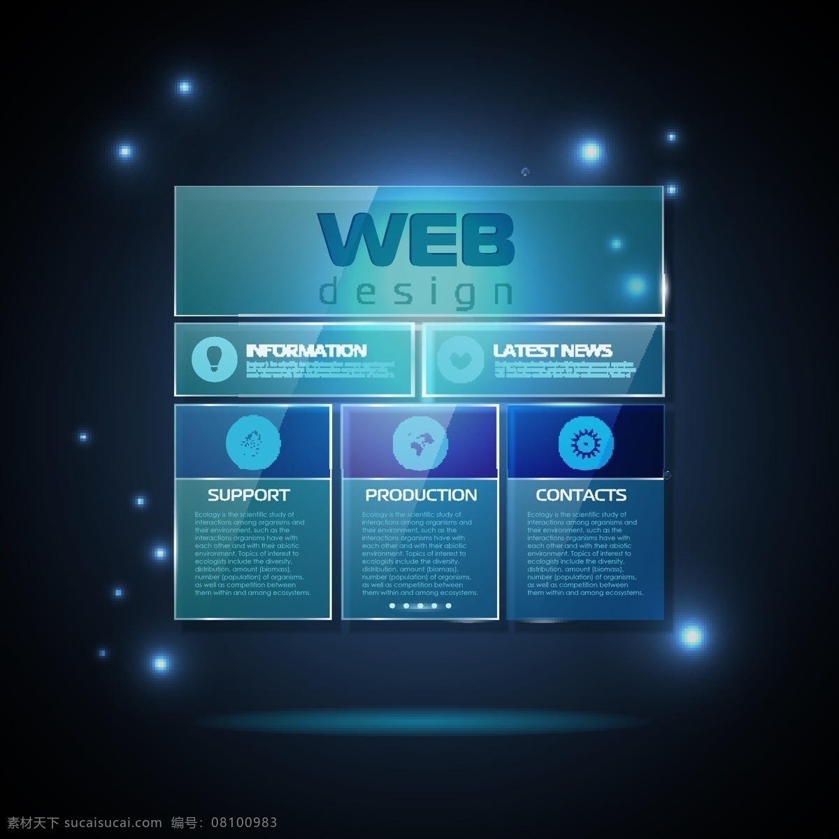 蓝色 web 图表 模板 矢量图 网页 网站 向量的业务 商务金融