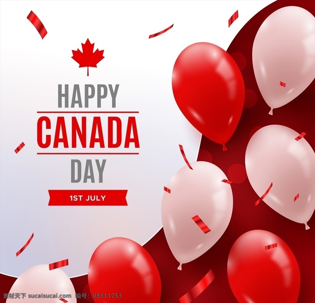 加拿大日 时尚 红色 音乐 树叶 气球 动感 创意 音乐派对 加拿大音乐 时尚设计 时尚海报 音乐海报 加拿大 英文 字体 加拿大节日 加拿大国庆 纪念日 加拿大旅游 加拿大之行 加拿大海报 其他展板 动漫动画