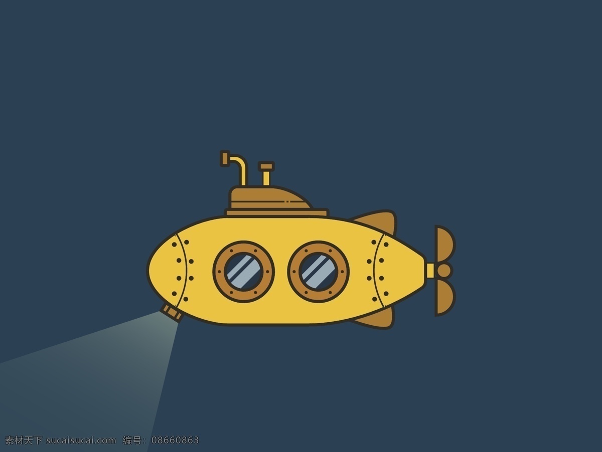 潜水艇 创意 图形 创意图形 gui ui图形设计 艇 北大青鸟 现代科技 军事武器