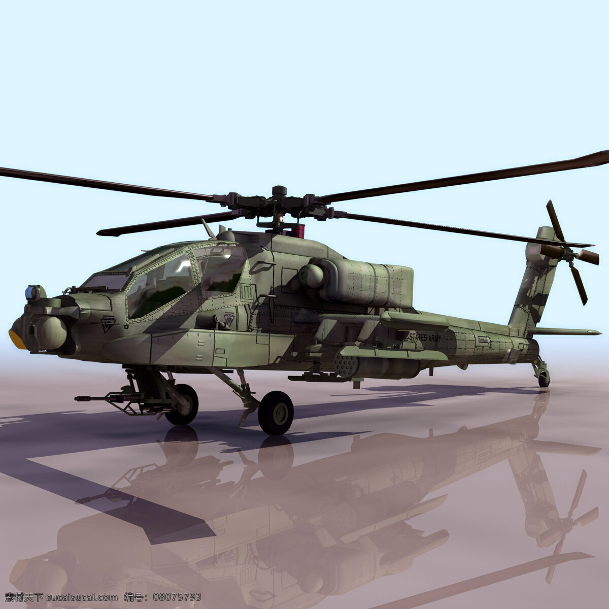 阿帕奇 直升機(jī) 模型 帶 貼圖 軍事模型 阿帕奇直升機(jī) 空軍武器庫(kù) 3d模型素材 其他3d模型