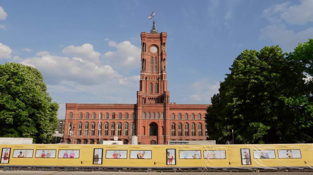 柏林市政厅 城镇和城市 柏林 德国 城市 欧洲 城市的 资本市 地标 市政厅 纪念碑 亚历山大广场 红色市政厅
