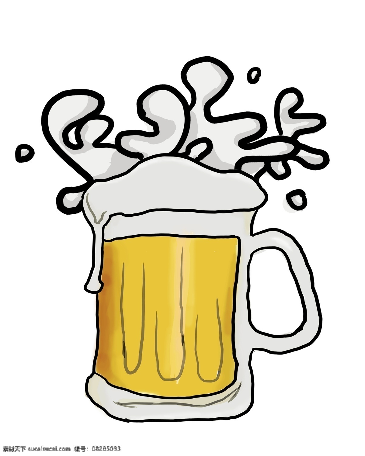 啤酒 美食 商业 插画 火锅 酒 卡通设计