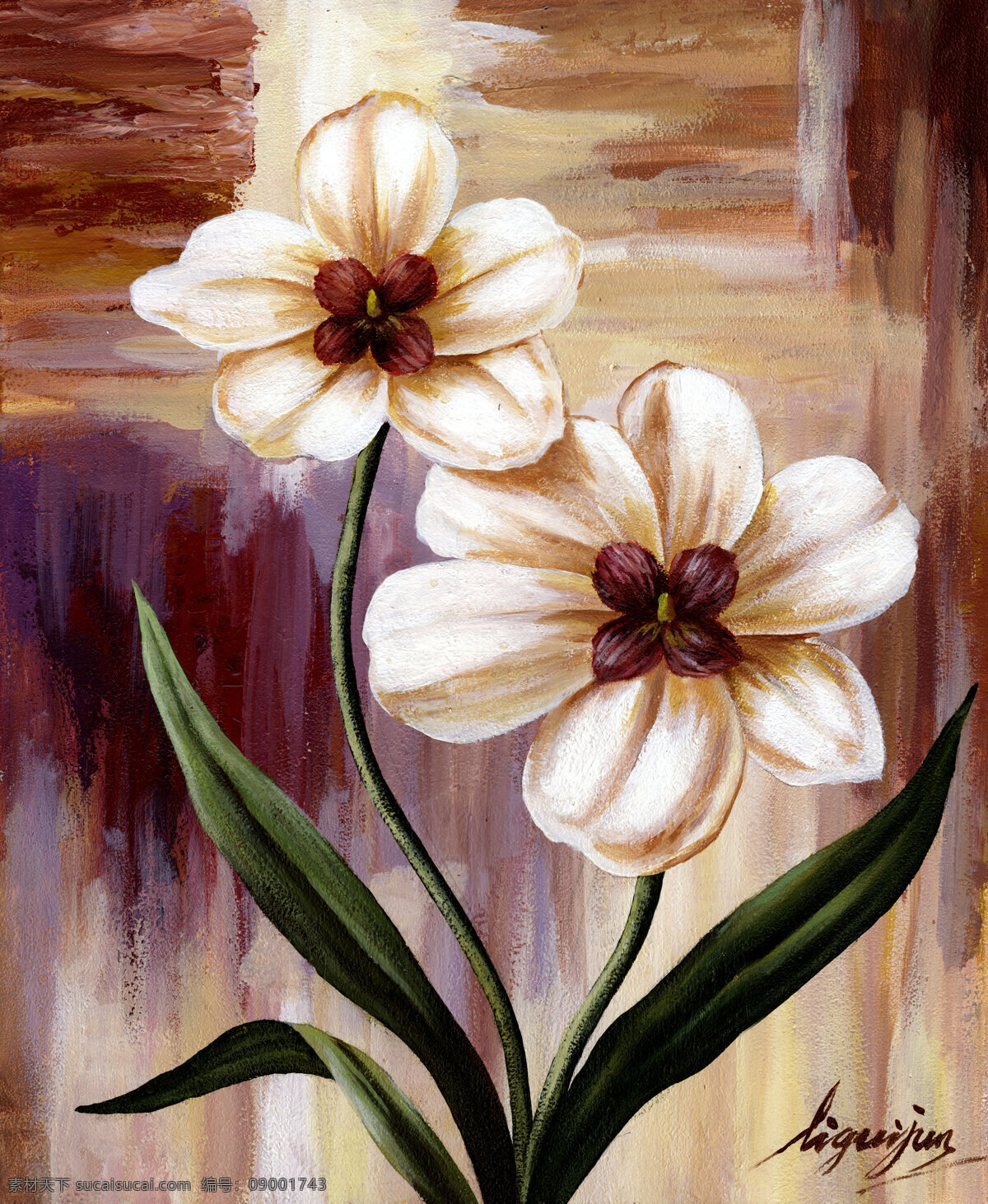白色 花朵 油画 名画 艺术 绘画 文化艺术 艺术品 世界名画 书画文字
