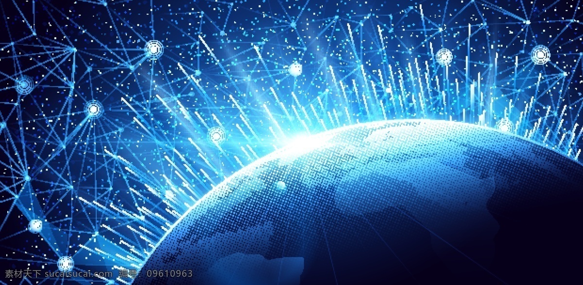 地球 星球 线性 光效 唯美 商务 网络信息 科技地球 网络科技 科技背景 蓝色背景 未来科技 通讯科技 矢量素材 黑色