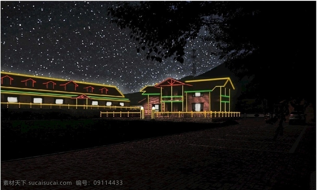 夜景亮化圖片 亮化 燈帶 夜景 裝飾 燈 環(huán)境設(shè)計 展覽設(shè)計 夜景亮化 別墅