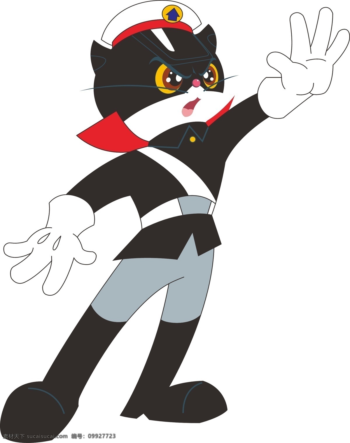 黑猫警长 矢量人物 卡通 童年 80年代 其他人物 矢量