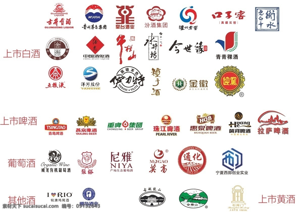 2019 上市 酒類 企業(yè) 標(biāo)志 白酒黃酒 啤酒 葡萄酒 五糧液 洋河 瀘州窖 牛欄山 汾酒 古井貢 今世緣 口子窖 老白干 水井坊 舍得酒 伊力特 金徽酒 酒鬼 青青稞酒 金種子 皇臺 古越龍山 會稽山 金楓酒業(yè) 青島啤 燕京啤 珠江啤 重慶啤 惠泉啤 黃河啤 西發(fā) 張?jiān)?通葡 西部創(chuàng)業(yè) 威龍 中葡 莫高百潤 椰島 標(biāo)志圖標(biāo) logo