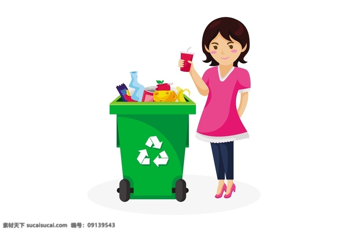 垃圾 回收 環(huán)境保護(hù) 矢量 衛(wèi)生 垃圾桶 環(huán)境 分 類(lèi) 垃圾分類(lèi)