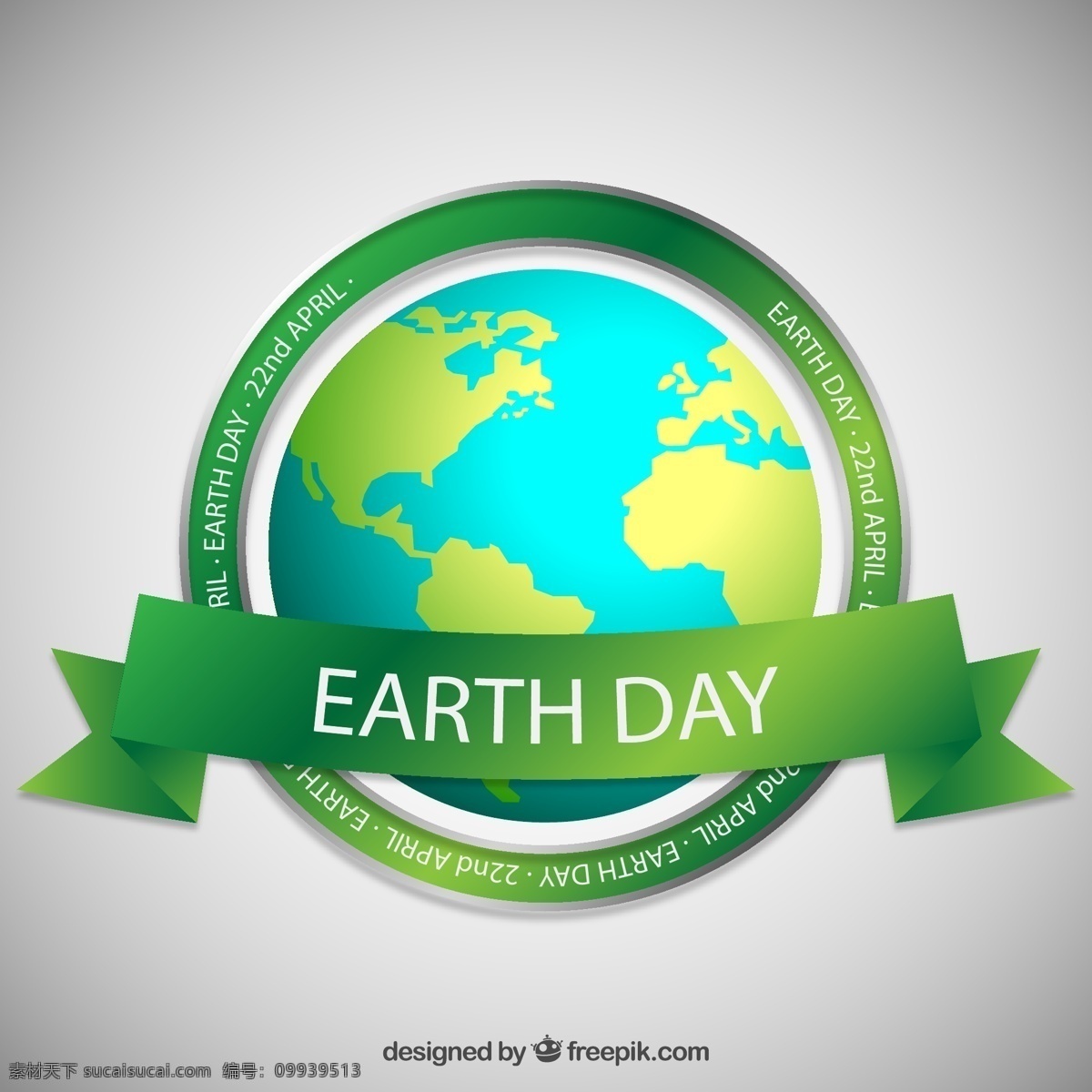 世界 地球日 标签 地球 丝带 环保 矢量图 矢量 高清图片