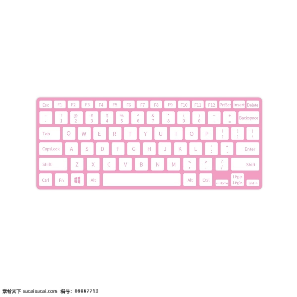 简约 创意 粉色 电脑 键盘 膜 字母 数字 元素 键盘膜 设计元素