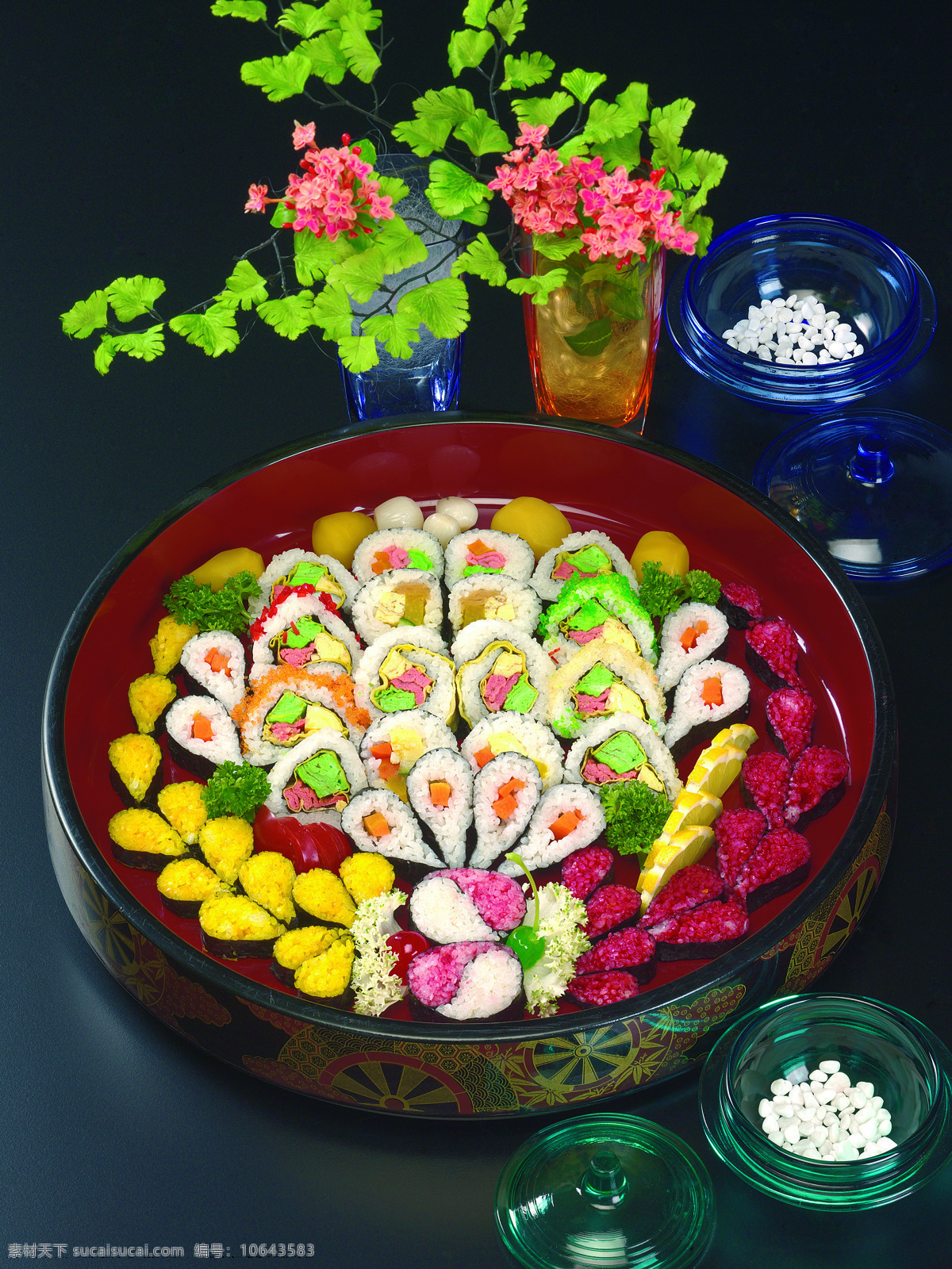 寿司 拼盘 寿司拼盘 日本寿司 海鲜 紫菜 美食 饭团 芥末 春卷 西餐美食 餐饮美食 外国美食