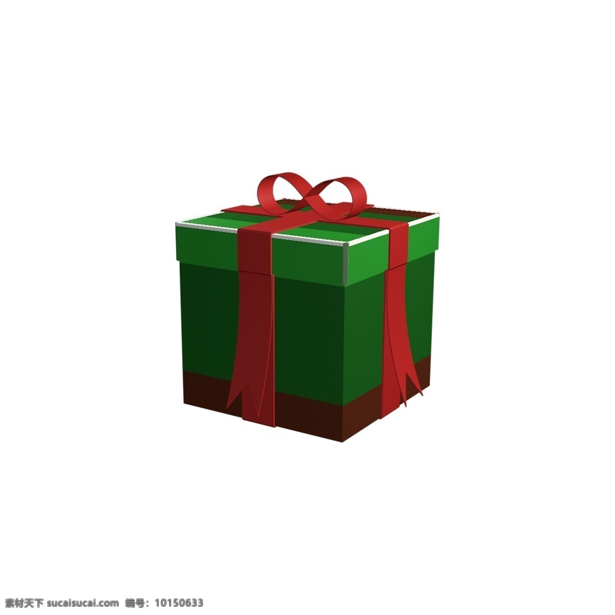 圣诞 礼盒 正方形 c4d 绿色 圣诞礼盒 正方形礼盒 c4d礼盒 绿色礼盒 彩带礼盒