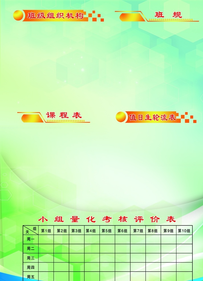 班級(jí) 組織機(jī)構(gòu) 展板 學(xué)校組織機(jī)構(gòu) 小組組織機(jī)構(gòu) 綠色背景底色