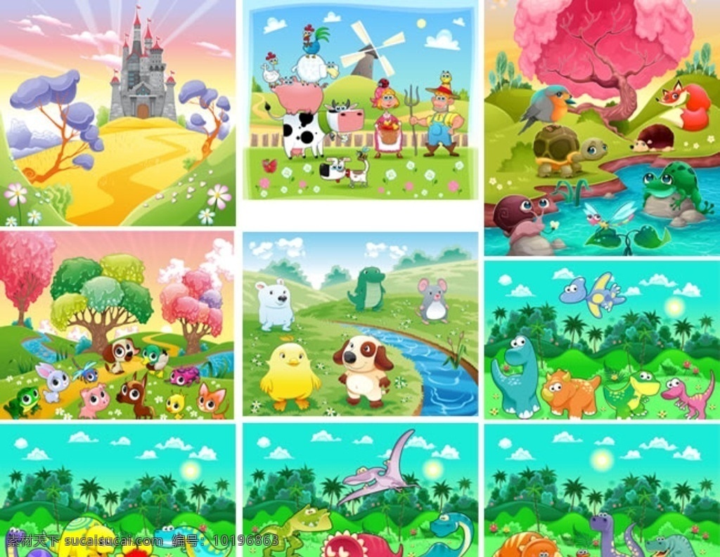 款 卡通 動物 風(fēng)景 插畫 集合 卡通矢量圖 卡通動物 卡通風(fēng)景畫 可愛動物 風(fēng)景插畫 小兔 青蛙 小鳥 水塘風(fēng)景 q版動物 小鴨 小魚 蜻蜓 小狗 卡通恐龍 矢量素材 少兒讀物 卡通插畫 卡通素材 卡通送物 小動物 兔子 狗狗 卡通風(fēng)景 天空 大地 大自然 陽關(guān) 夕陽 小雞 快樂 聚會 童話 世界 藍(lán)天 小溪 白云 圖 電影 amp 動漫 招貼 動漫動畫 風(fēng)景漫畫