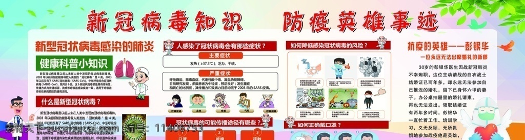 新 冠 病毒 知識(shí) 防疫 英雄 宣傳欄 新冠 肺炎 傳染