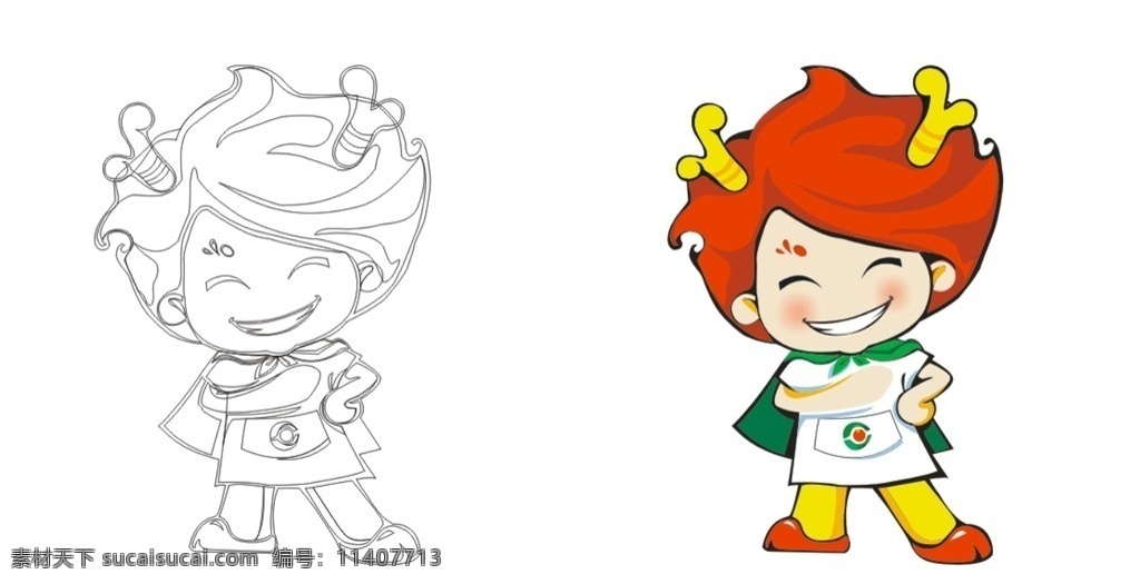 吉祥物 插画 小动物 卡通 动画 漫画 中国风 吉祥 卡通设计