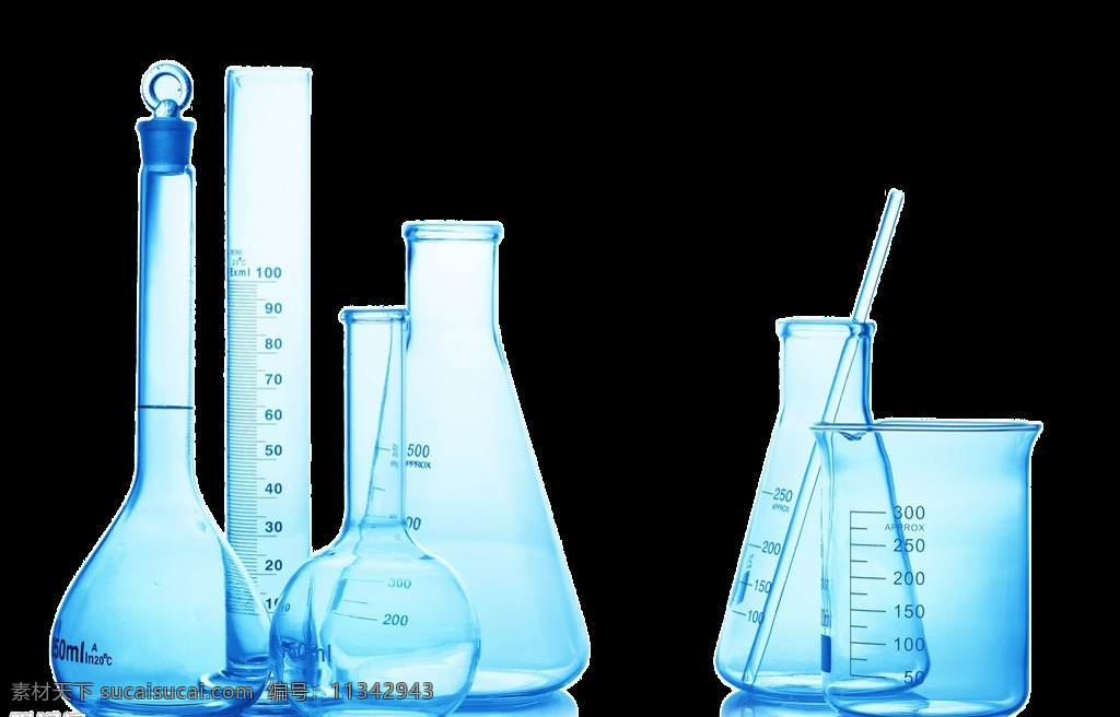 容量瓶 烧杯 化学实验 器材 锥形瓶 平底烧瓶 科学 化学 实验设备 插画 png透明 背景 免扣素材