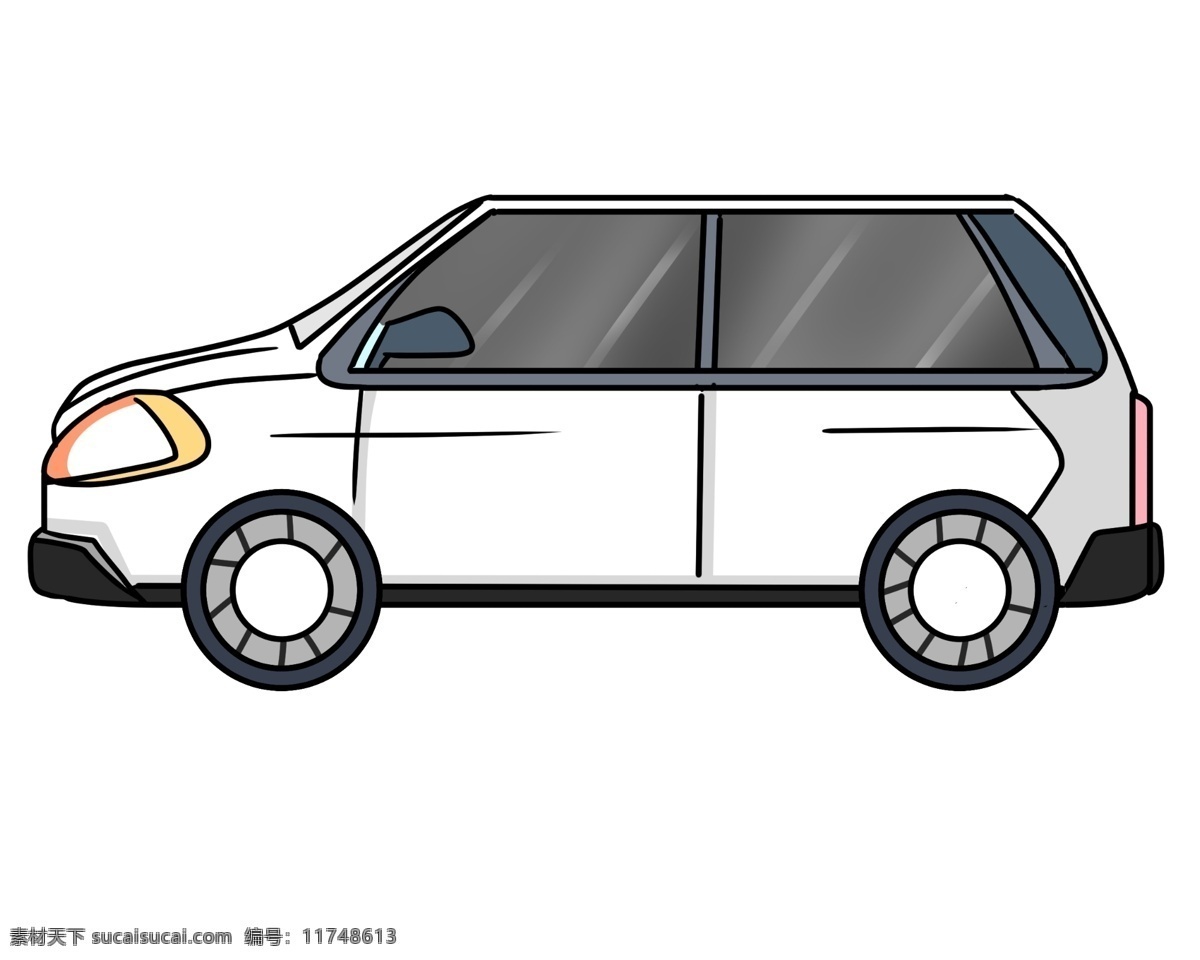 越野汽车 侧面图 插画 白色汽车 机动车 车辆 交通工具 代步工具 汽车 越野车