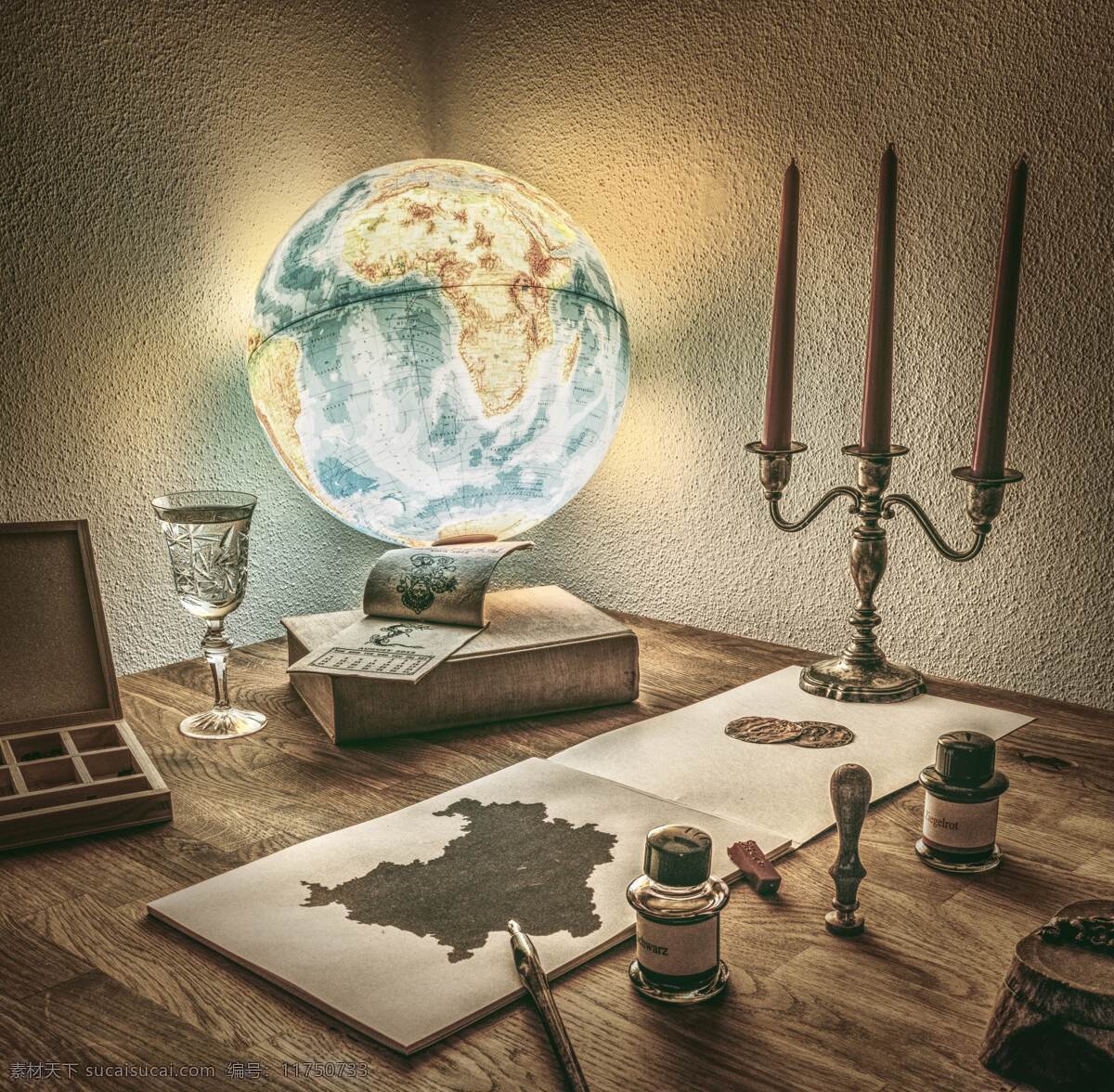 地球仪 欧美 室内 办公 文具 复古 桌台 印章 蜡烛 钢笔 梦幻 拍摄 摄影类 生活百科 学习办公