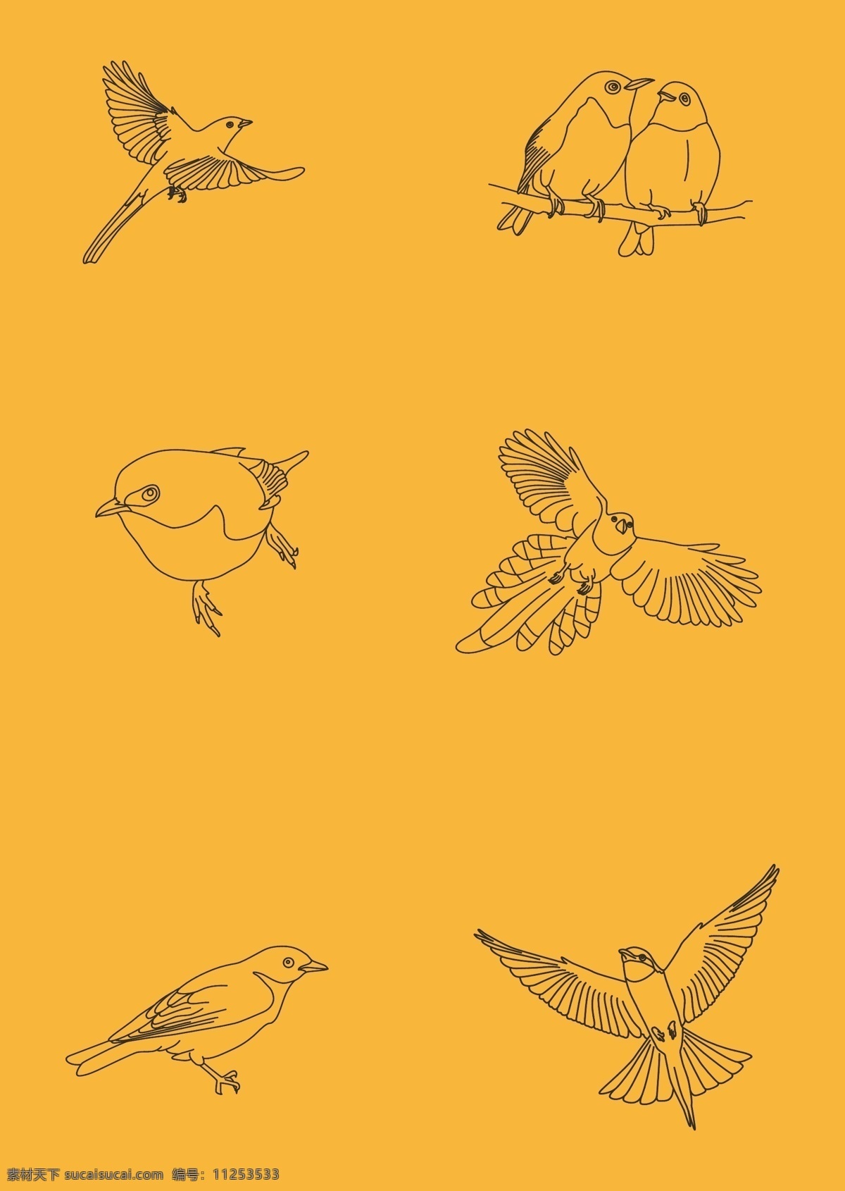 手绘鸟类 鸟 鸟类 飞鸟 鸟类手绘 鸟类素材 鸟类矢量图 鸟类简笔画