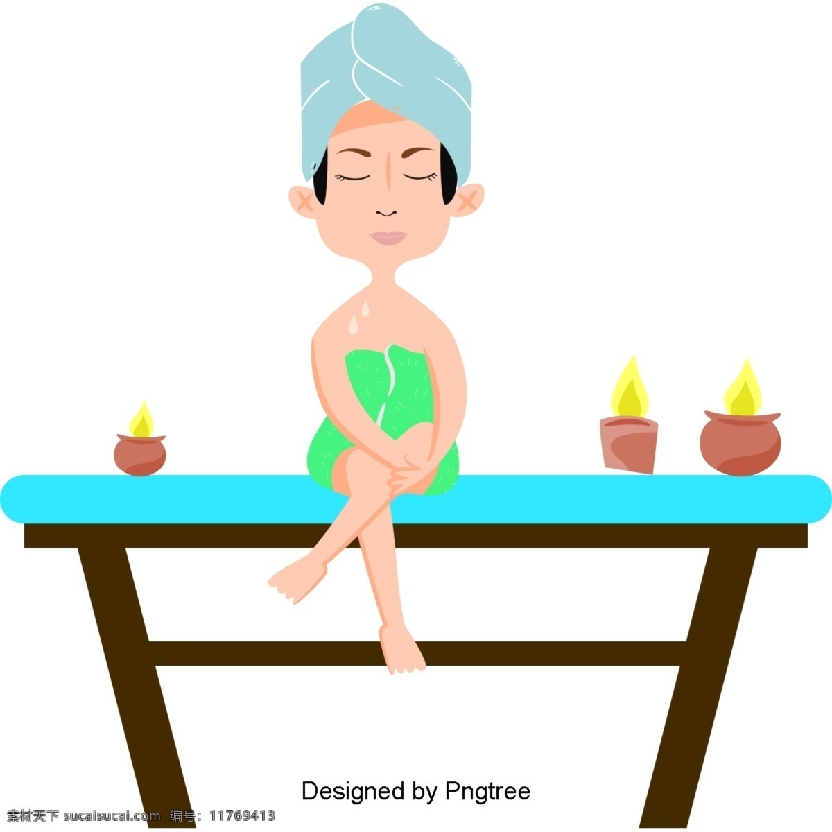 簡(jiǎn)單 卡通 女性 水療 護(hù)理 圖案 圖形 按摩 圖像 裝飾 元素
