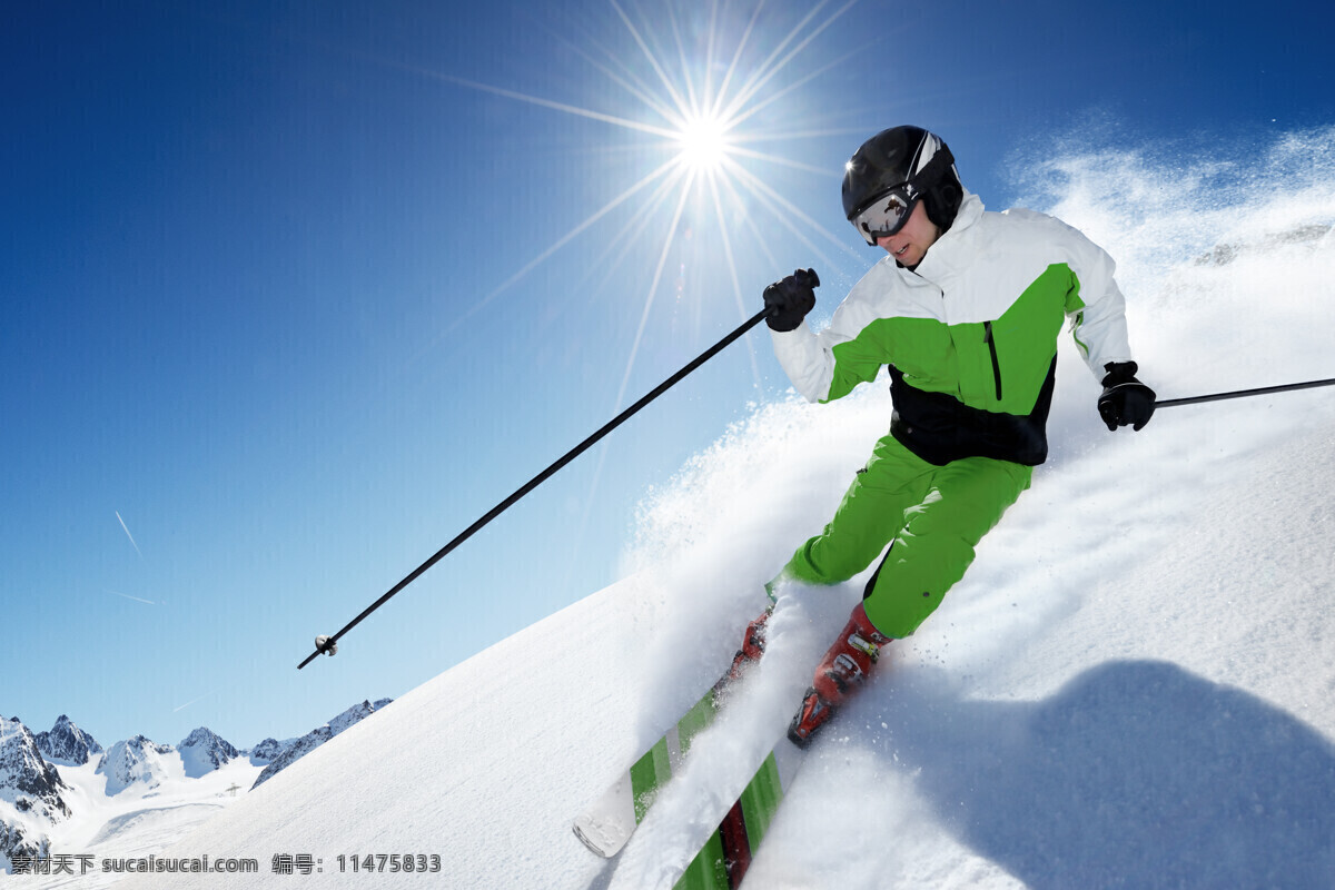 享受 滑雪 男人 一个人 滑板 撑杆 滑雪图片 生活百科