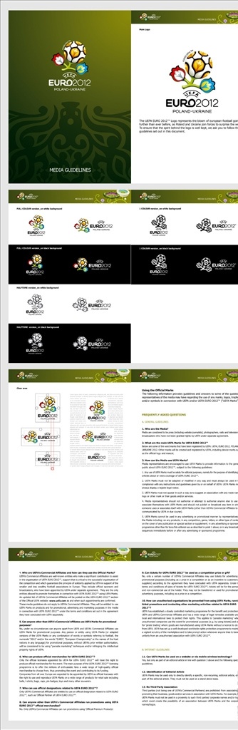 2012 欧洲杯 标志 媒体 使用 手册 logo vi 足球 cis设计 pdf