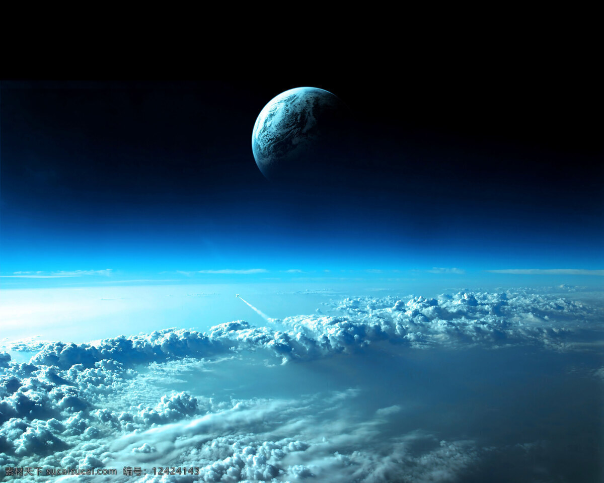 高清晰 夜空 蓝色星空 月亮 月球 大气层 蓝光 星球 云朵 乌云满布 高清图片 自然风光 自然景观
