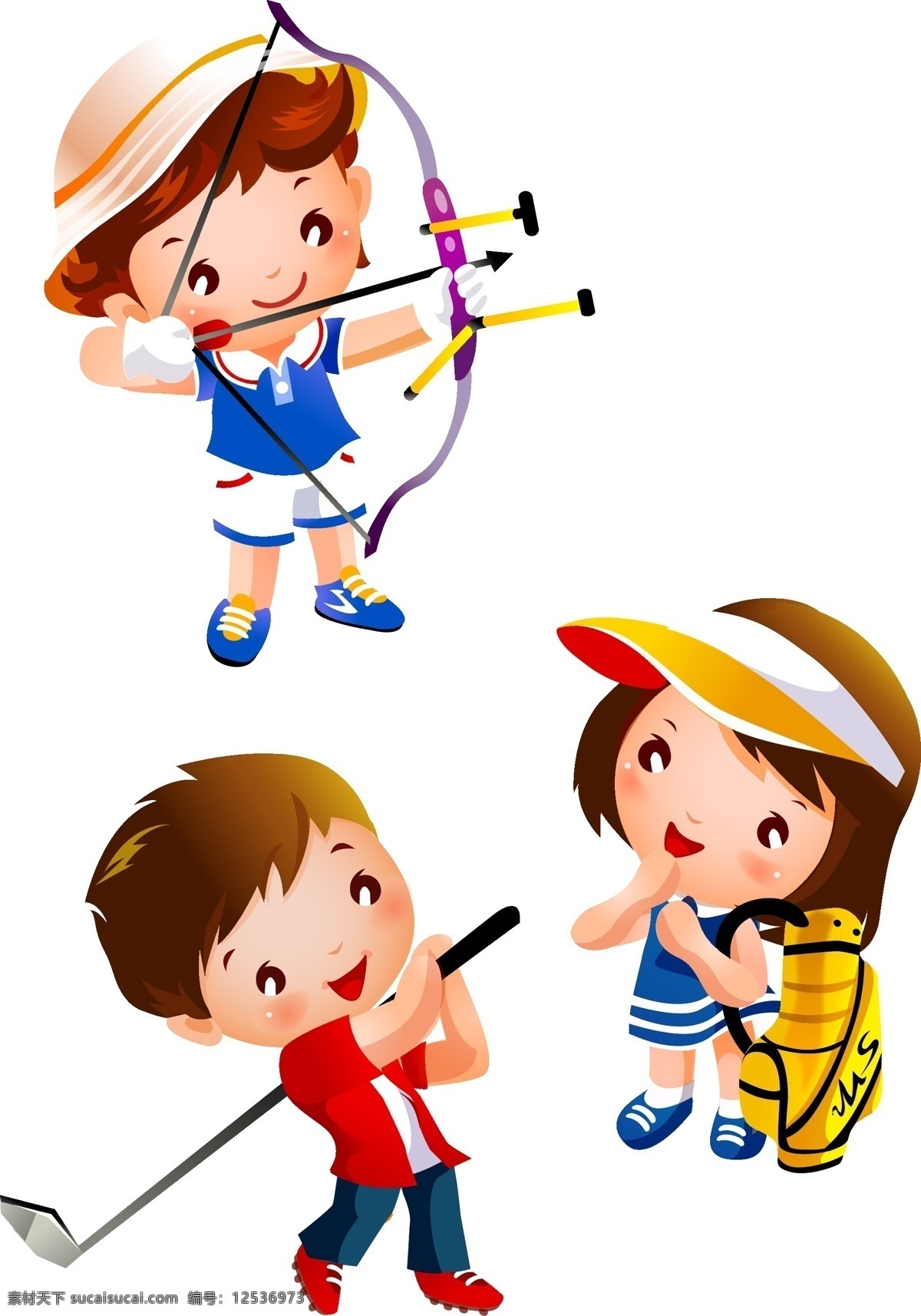 卡通兒童 運(yùn)動人物 小學(xué)生 手繪 女孩 插畫 快樂兒童 兒童繪畫 漫畫 快樂的孩子 可愛 玩耍 漫畫兒童 幼兒園插圖 矢量 卡通 兒童 卡通人物 矢量人物 矢量兒童 男孩 兒童幼兒 卡通兒童素材 矢量兒童素材 兒童插畫 手繪兒童素材 射箭 打高爾夫球 運(yùn)動兒童 卡通運(yùn)動兒童 矢量運(yùn)動兒童