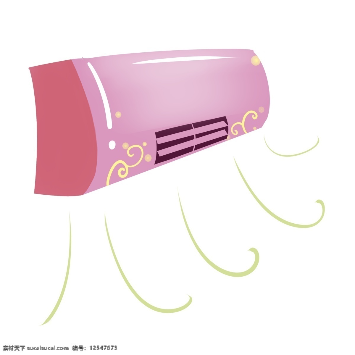 粉色 精美 空调 物品 打开 枫叶