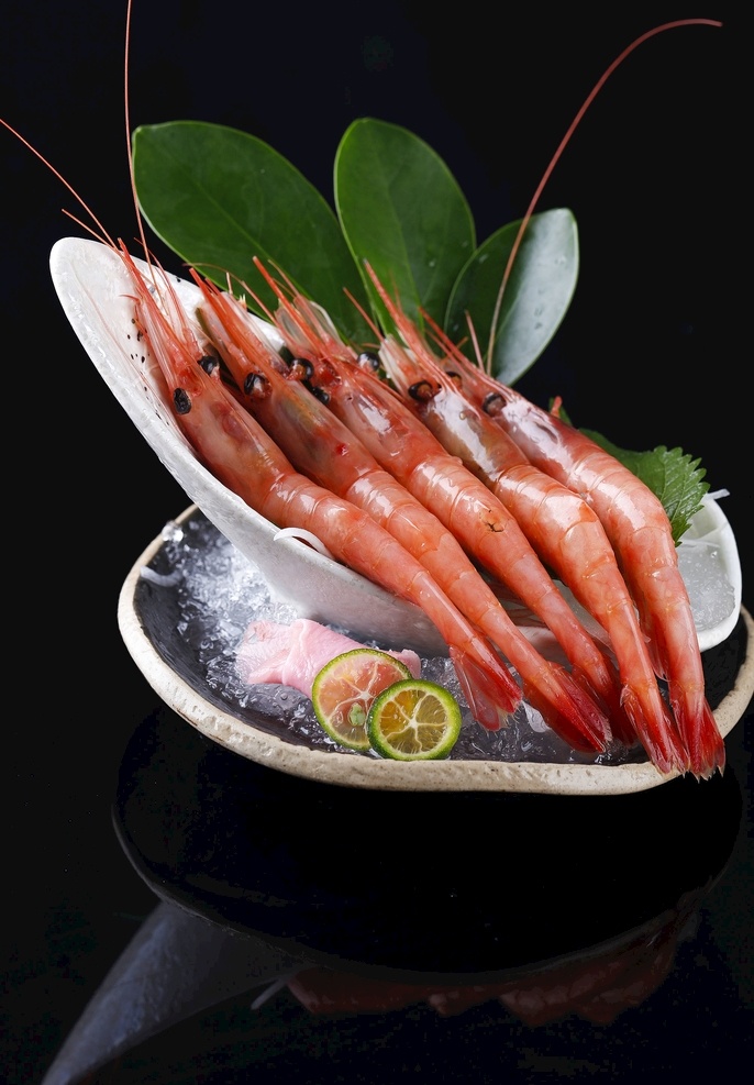 甜虾刺身 美食 刺身 料理 甜虾 日本寿司 餐饮美食 传统美食