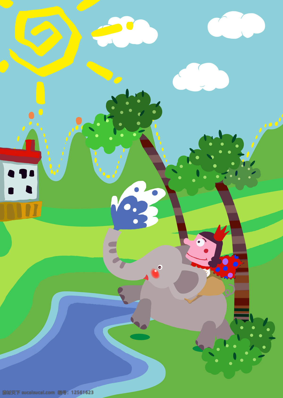 兒童插畫 兒童 插畫 ps插畫 兒插 童話 風(fēng)景漫畫 動(dòng)漫動(dòng)畫