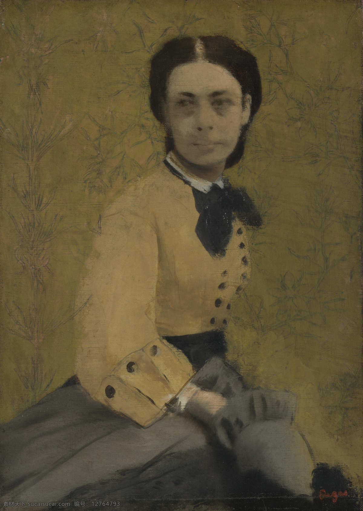 degas 印象派 油畫 裝飾畫 metternich 法國 畫家 埃德加 de pauline princess hilairegermainedgar 德加 edgar 人物 家居裝飾素材