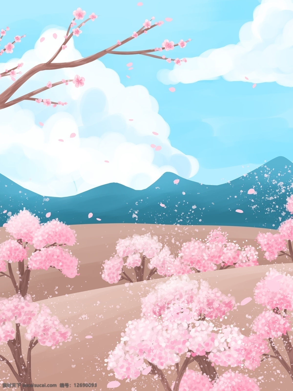 唯美 粉 花海 背景 春天 春季 廣告背景 背景圖 創(chuàng)意 櫻花海 花海背景 背景設(shè)計(jì) 背景展板 背景展板圖