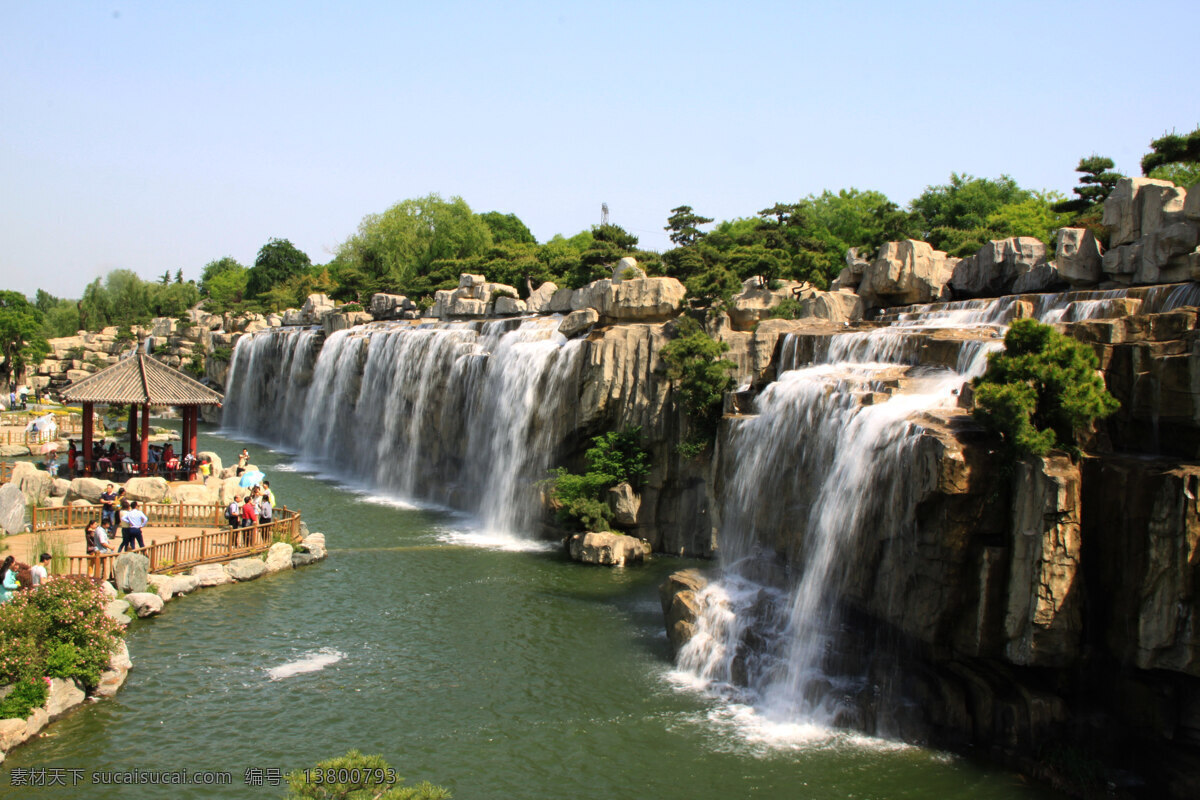 中國(guó)唐苑瀑布 中國(guó)唐苑 瀑布 西安 景點(diǎn) 園林 旅游攝影 國(guó)內(nèi)旅游 黑色