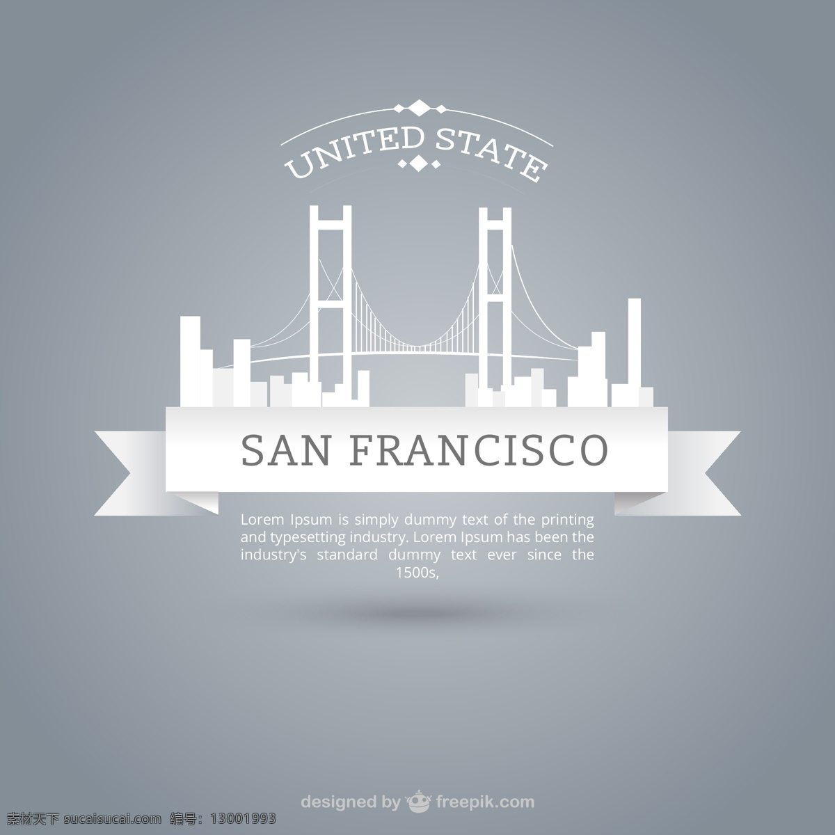 旧金山 金门大桥 标签 矢量图 丝带 美国 建筑