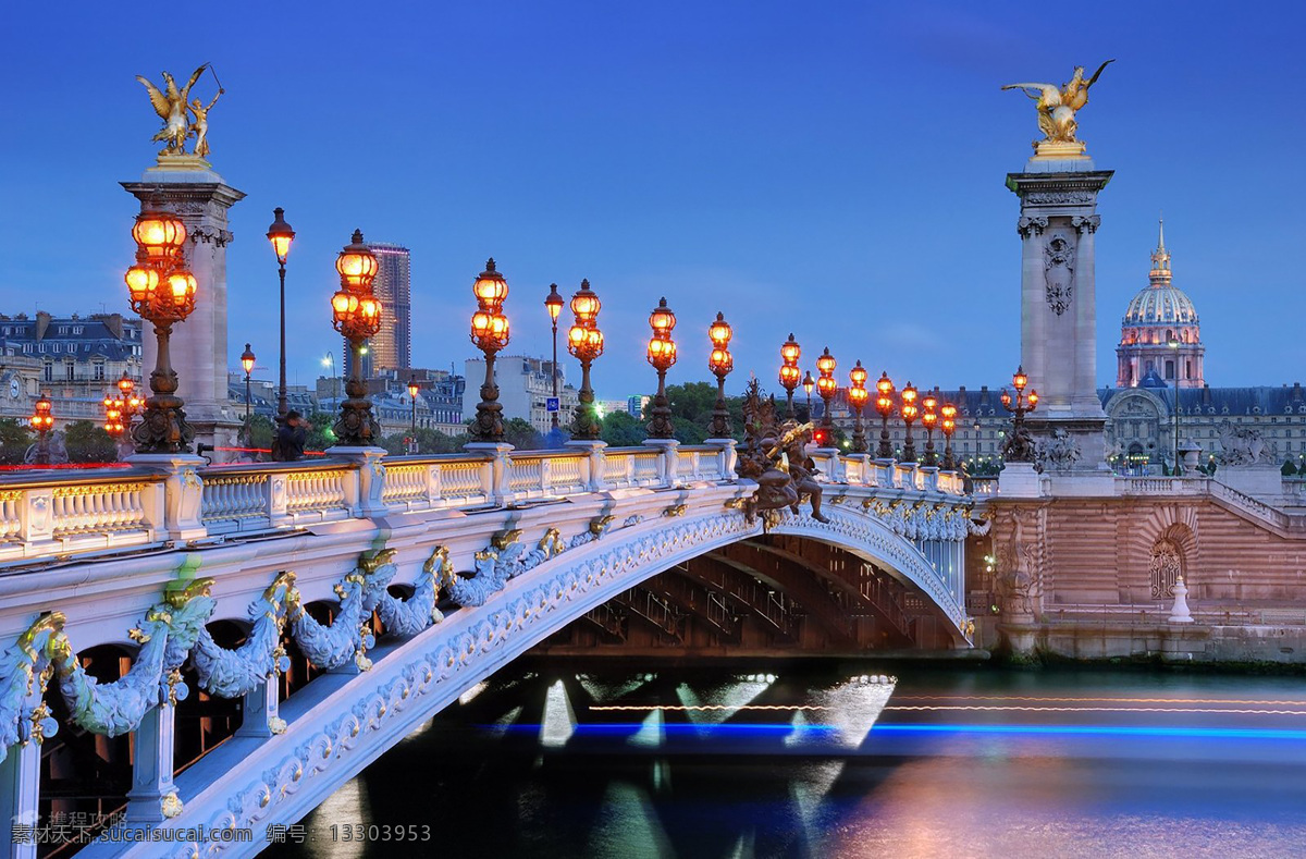 歐洲 古典 橋梁 海報(bào) 夜景海報(bào) 歐美 英倫 羅馬