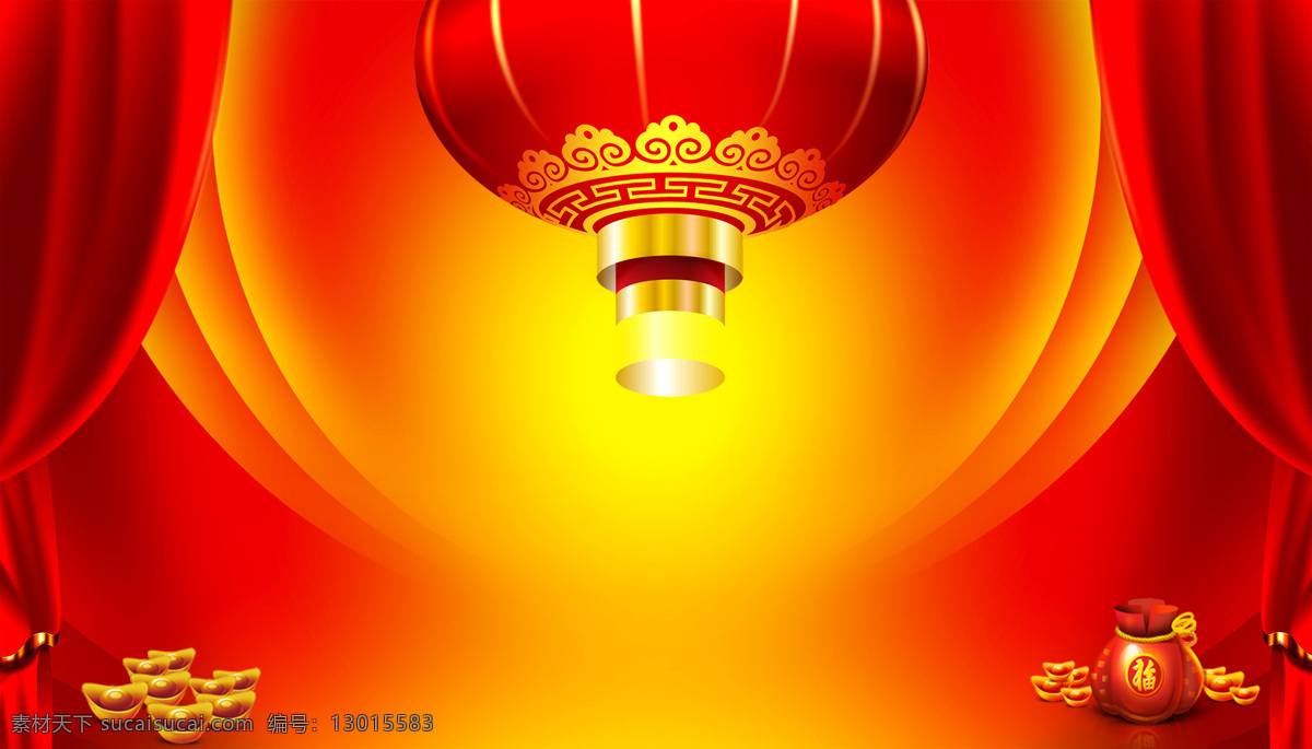 灯笼 舞台 节日 传统 喜庆 背景
