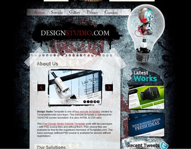 设计师 作品展示 html5 博客 创意 个性 黑色 幻灯 撕边 展示 作品 整站 网页素材 网页模板