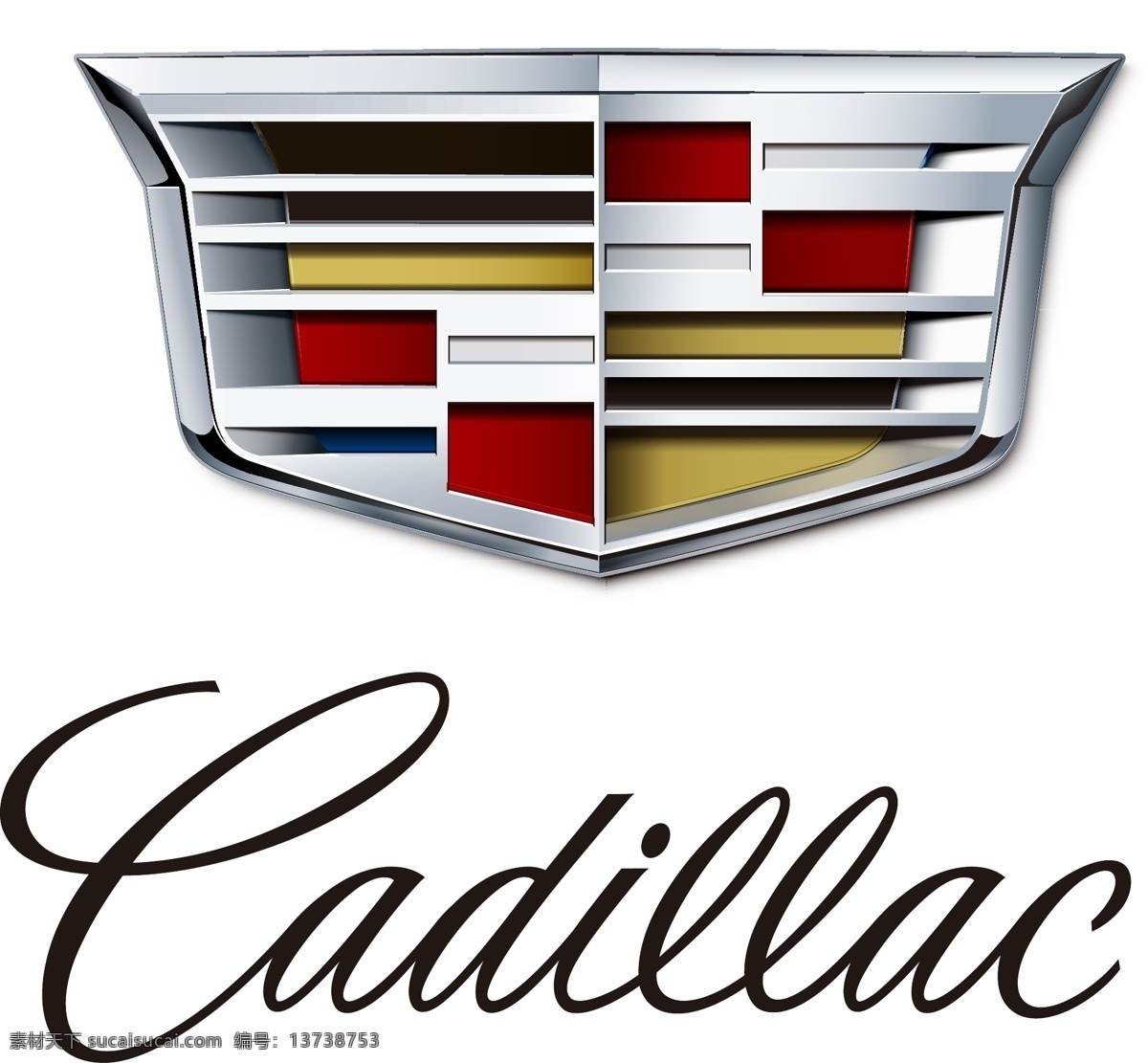 凯迪拉克 最新 logo 矢量图 汽车 logo设计