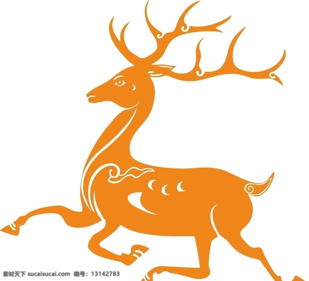 鹿 花鹿 deer 梅花鹿 矢量鹿 其他生物 生物世界 矢量