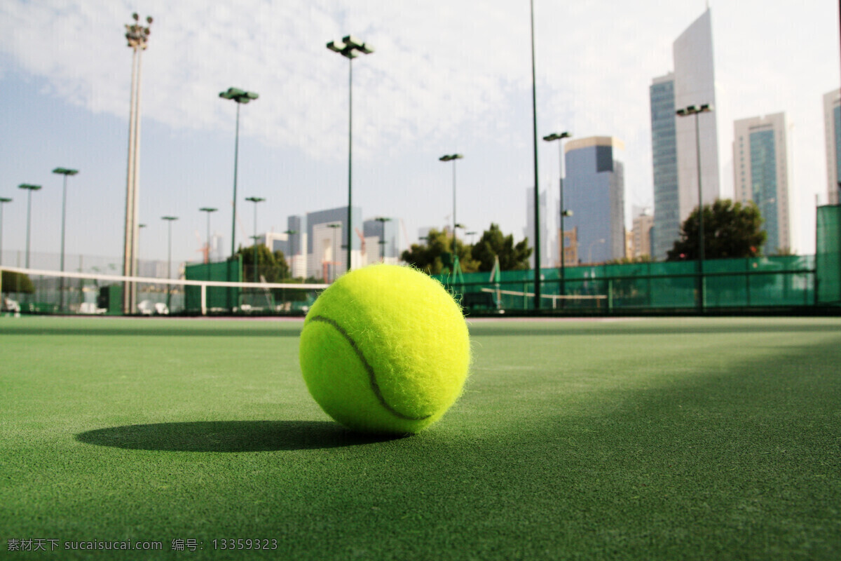球场 上 网球 特写 体育场 网球运动 体育运动 网球图片 生活百科 白色