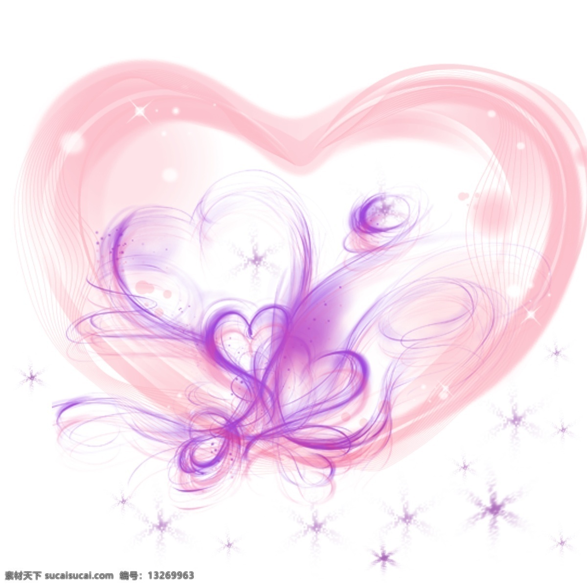 浪漫 心形 主题 浪漫心形设计 灿烂星光设计 浪漫手绘设计 创意心形设计 紫色心形设计 粉红色